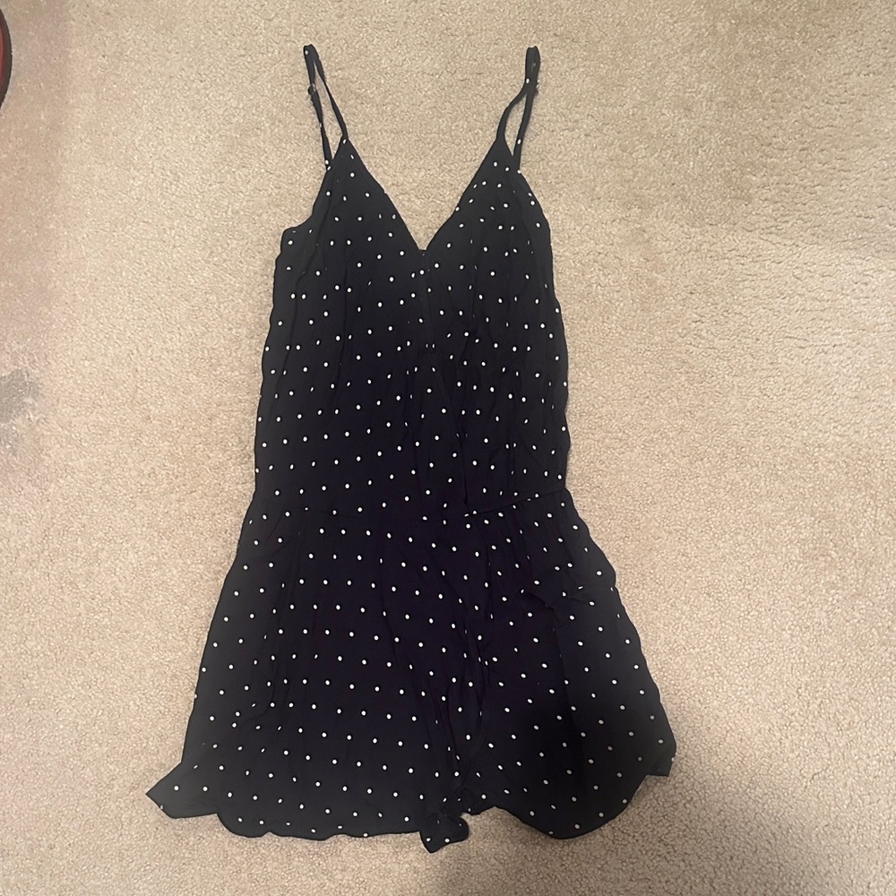 Arizona Jean Company Black Polka Romper